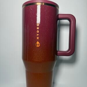 Custom Hydrojug MERLOT 40oz Traveler with Glitter, Epoxy BNWOT
